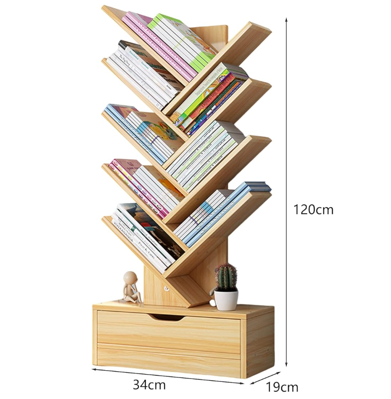 9-Tier Tree Bookshelf Bookcase