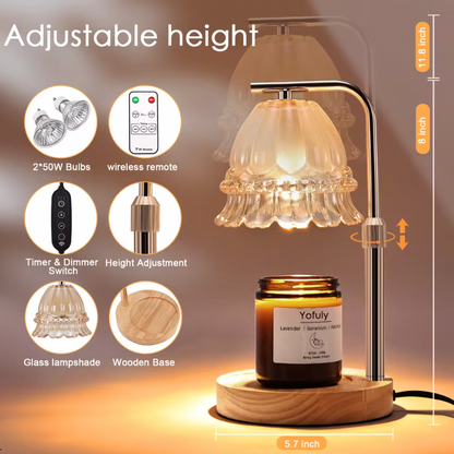 Electric Candle Warmer  Lamp with Timer & Dimmer