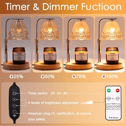 Electric Candle Warmer  Lamp with Timer & Dimmer